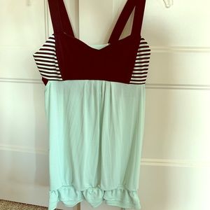 Lulu draped back tank top.